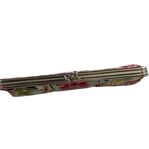 Vera Bradley Floral Clutch with Folk Art Design Kiss Lock Closure - Picture 3 of 9